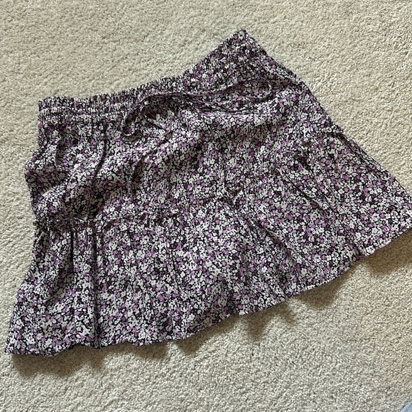 Zara floral pleated mini skirt skort - Picture 2 of 4